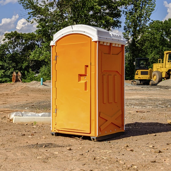 can i customize the exterior of the portable restrooms with my event logo or branding in New Washington Indiana